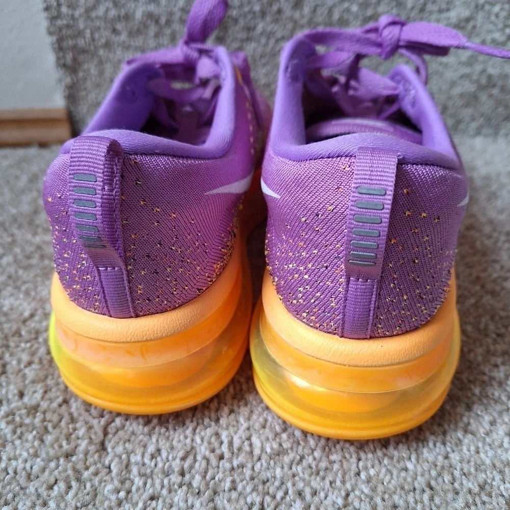 Nike Flyknit Max Atomic Purple Orange Mango Lace Up Sneakers Womens size 6